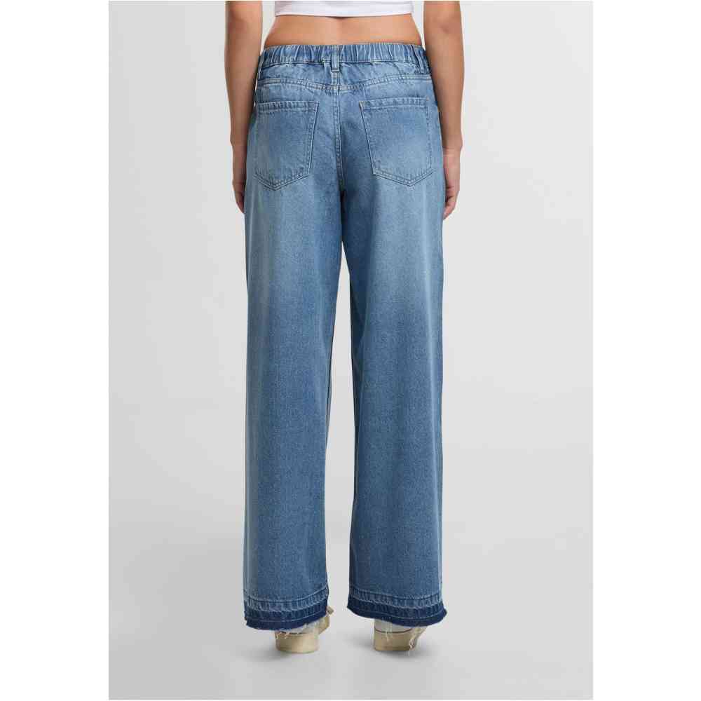 Urban Classics - Wide Leg Denim Wijde broek - Blauw